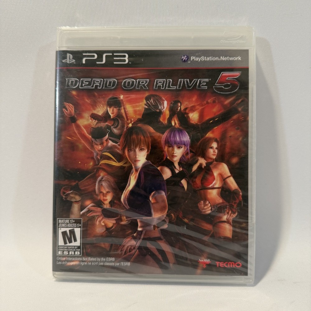 Dead or Alive 5 PS3 Tecmo Koei Fighting Arcade Multiplayer Video Game Sealed