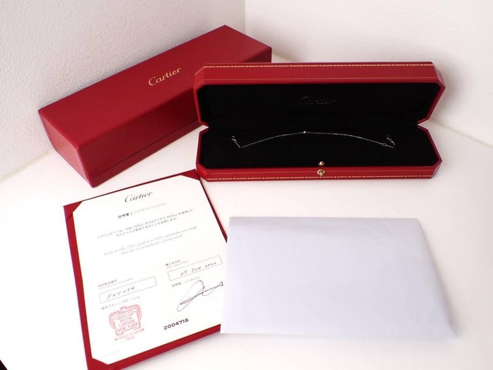 Cartier K18WG Damour Diamond Bracelet in White Gold Size XS