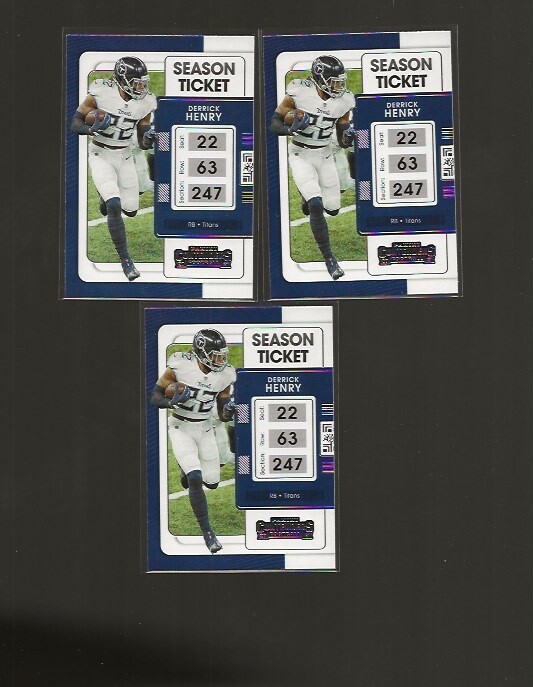 2021 Panini Contenders Derrick Henry #97 Lot Of 3 Cards