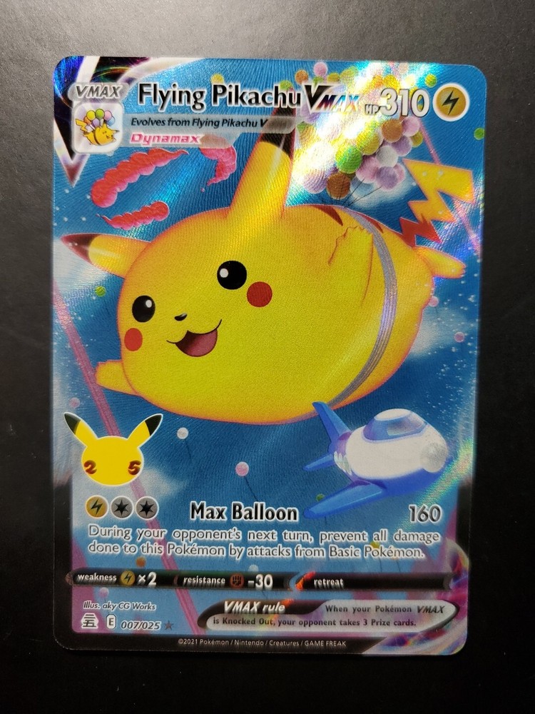 Pokemon TCG Flying Pikachu VMAX 007/025 Celebrations Ultra Rare Holo NM
