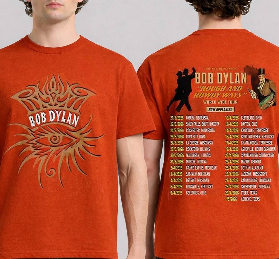 Bob Dylan Rough And Rowdy Ways Tour 2026 T-Shirt