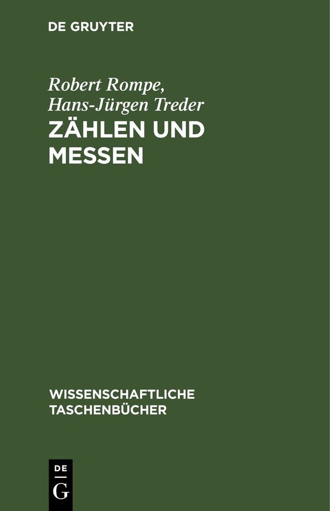 Robert Rompe Hans-Jürgen Treder Zählen Und Messen (Hardback)