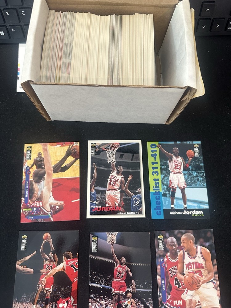 1995-96 Collectors Choice Basketball Complete Set #1-410-Garnett RC +8 Jordans