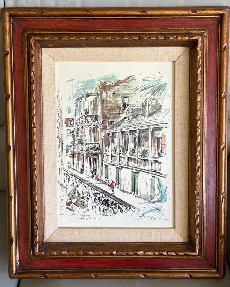 Vintage John Haymson Framed Print Madame John's Legacy Old House New Orleans