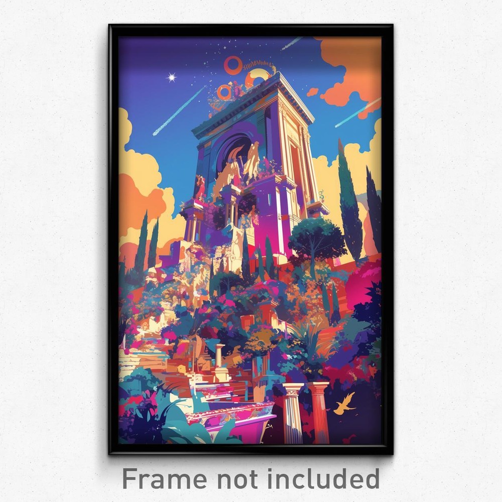 Russian Movie Poster Featuring Calm Roman Architecture Retro Art Print