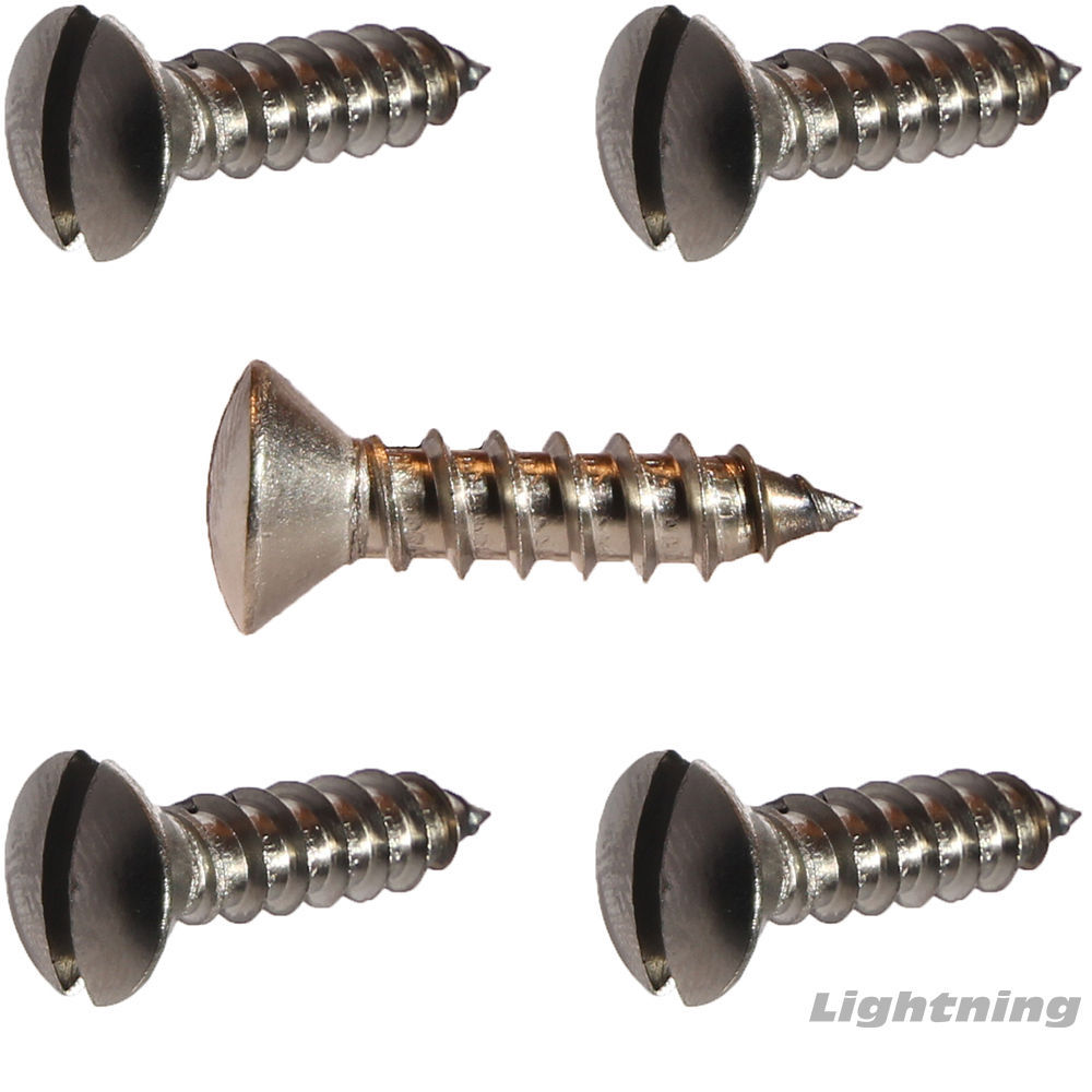 Slotted Oval Head Sheet Metal Screw Stainless Steel #6 x 1