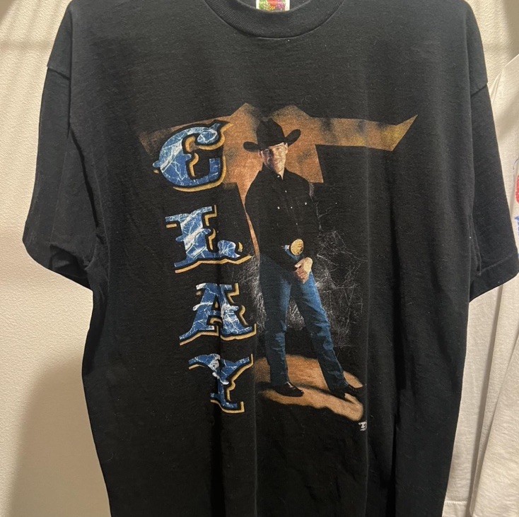 Vintage 90s Clay Walker Four Star Blowout Tour Tshirt Size XL Country Music