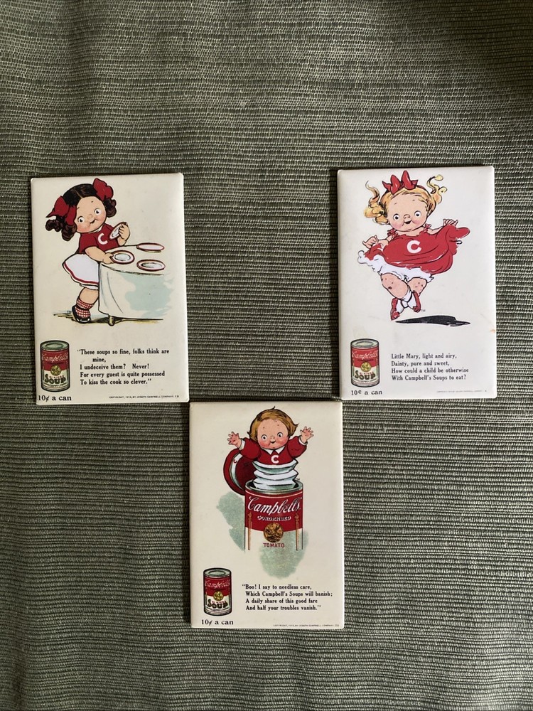 Vintage Campbell's Soup Kids Refrigerator Magnets - Lot Of 3 - 1997