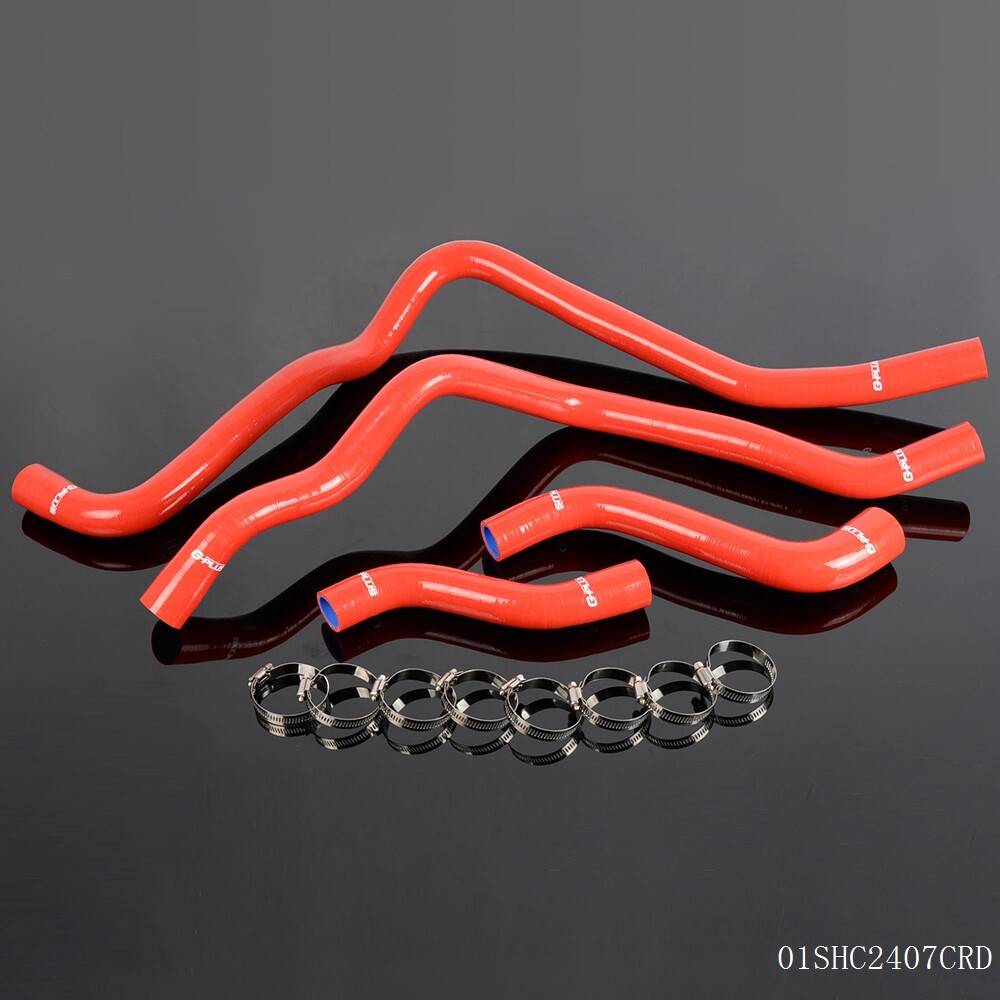 FIT FOR ALFA ROMEO SILICONE RADIATOR HOSE RED PIPE CLAMPS KIT