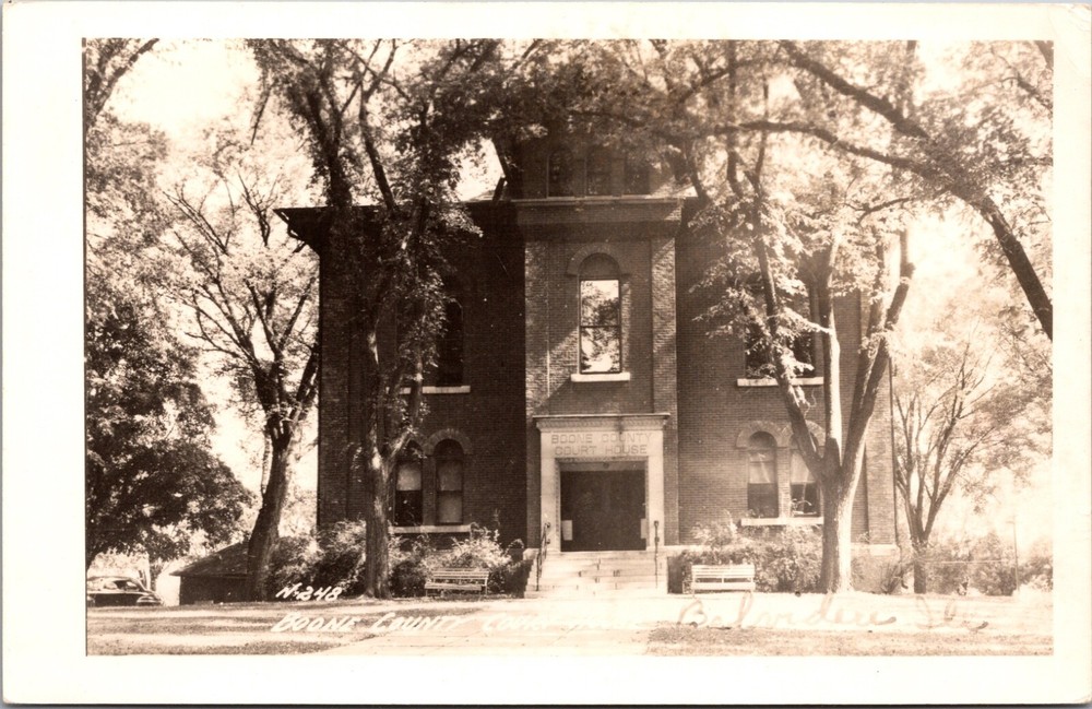 Real Photo Postcard Boone County Courthouse in Belvidere, Illinois