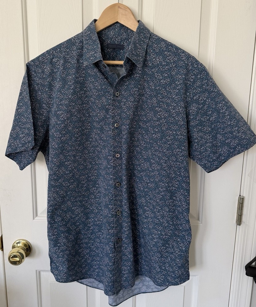 Men’s Zachary Prell Men’s Button Up Short Sleeve Casual Shirt- XL
