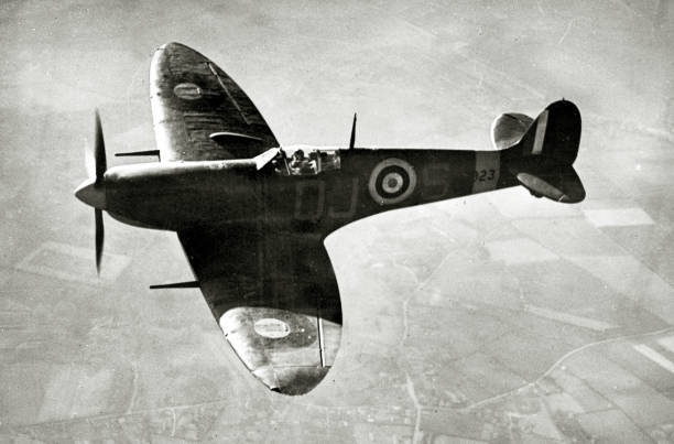 1941 A Supermarine Spitfire in flight OLD PHOTO