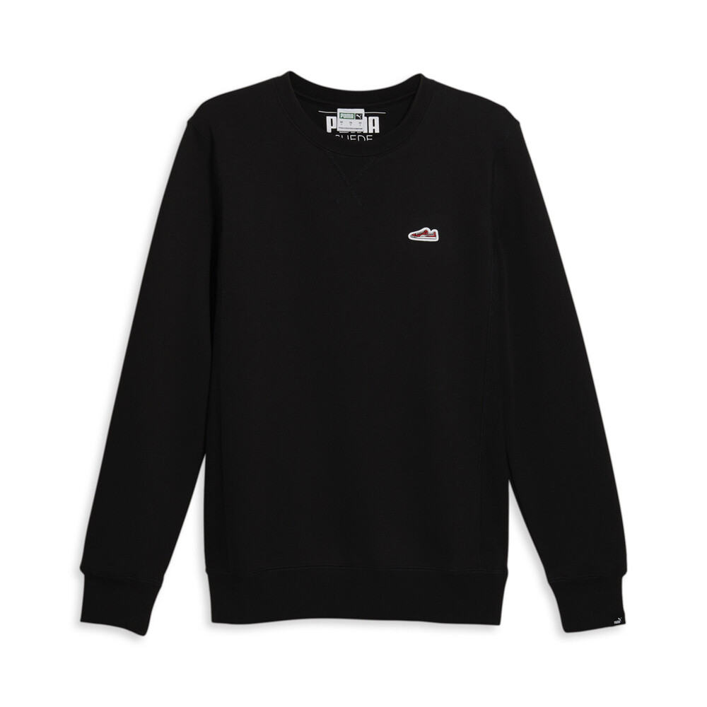 Puma New Suede Crew Neck Sweatshirt Mens Black  53048901