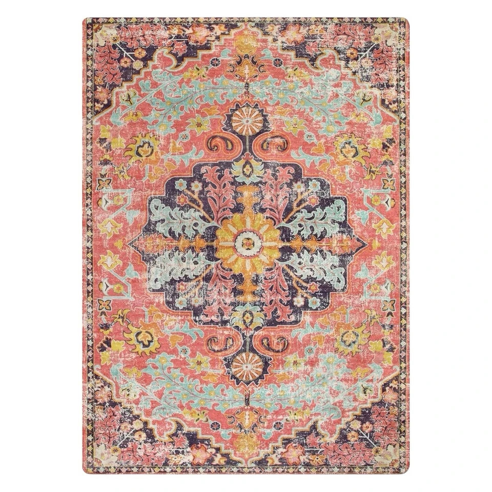 New Hand Tufted Moroccan Boho Multicolor Washable Area Rug Carpet - 5' x 7'
