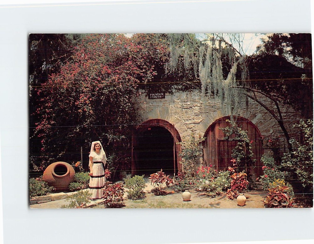 Postcard Entrance Fountain of Youth Saint St. Augustine Florida USA America