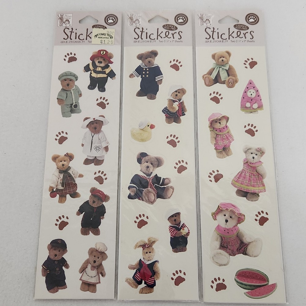 Vintage Boyd's Bear Lil Sumptin SEALED Lignin Acid Free Stickers Ahoy-image