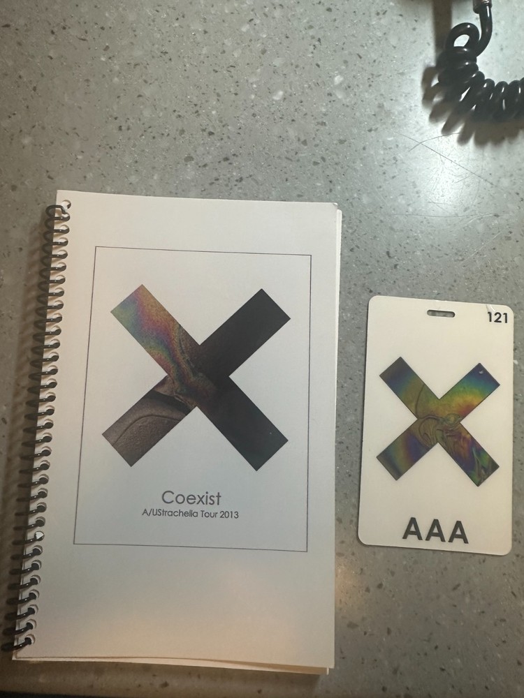 road crew issued COEXIST all access pass and tour itinerary