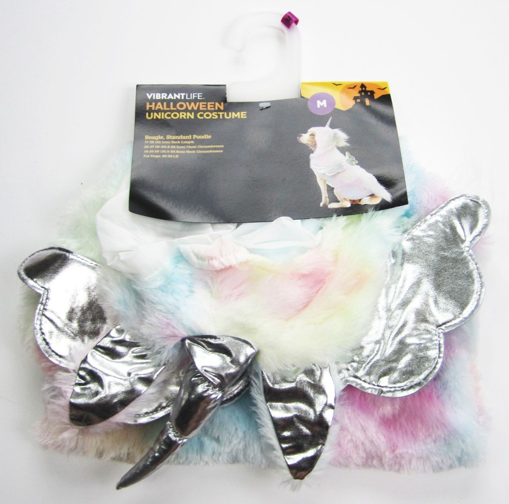 Unicorn Pegacorn Halloween Costume MEDIUM Size For Beagle Poodle New ibrant Life