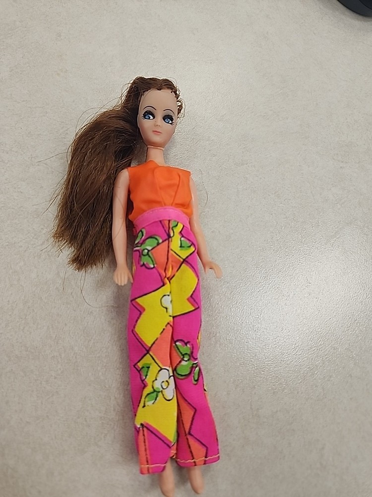Vintage Topper Dawn Doll Brunette in Gorgeous Jumpsuit 1970's