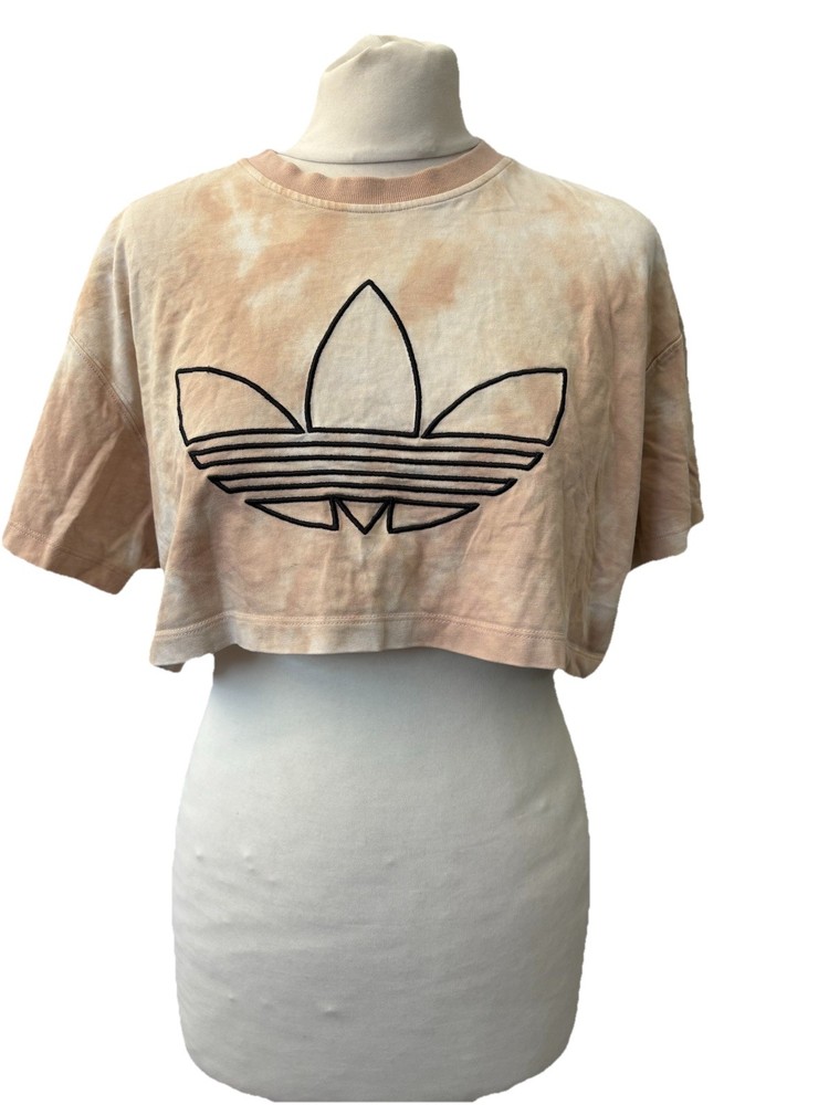 Adidas Women's Size 8 Cropped Tie Dye Short Sleeve Tee