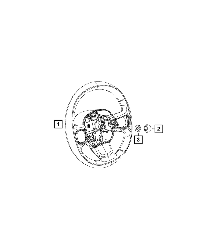 Genuine Mopar Steering Wheel 6ZB23LXHAA