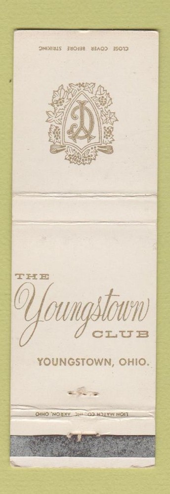 Matchbook Cover - Youngstown Club OH