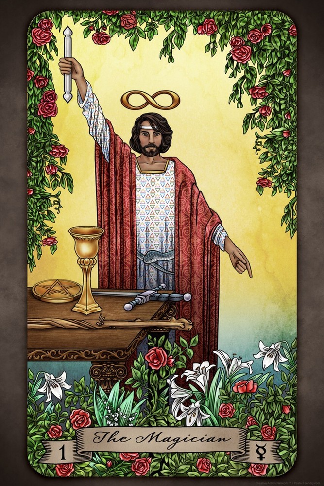 The Magician Tarot Card by Brigid Ashwood Luminous Tarot Deck Major Arcana Witch