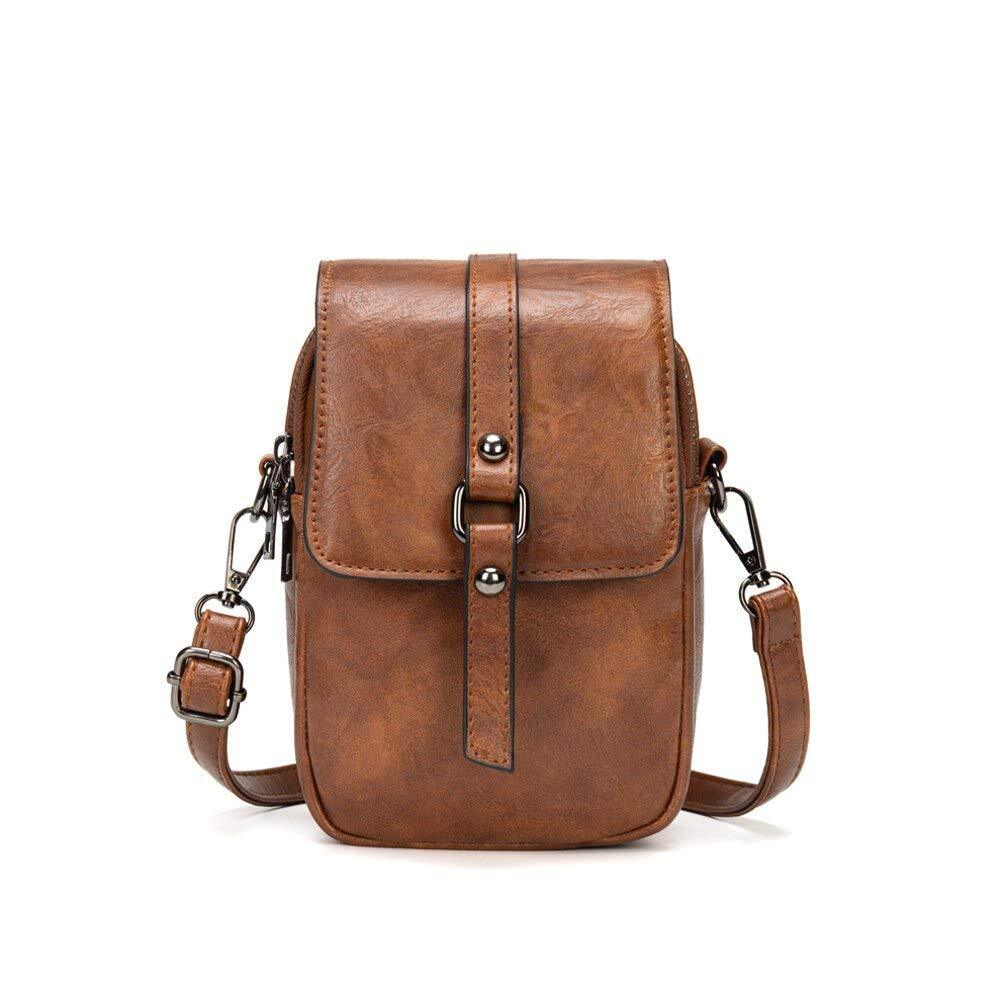 Vintage Crossbody Phone Bag for Women, Small Leather Shoulder Purse and Handb...