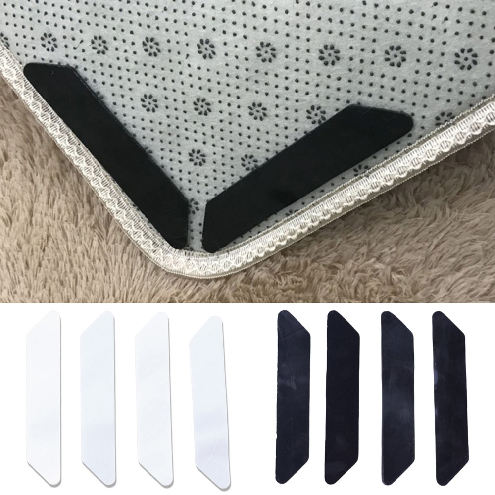 Area Rug Sticker Strong Adhesive Carpet Grippers Reusable Trapezoid Gripper Set