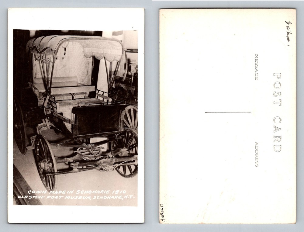 Schoharie, NY-New York, 1810 Coach Old Stone Fort Museum Vintage Postcard