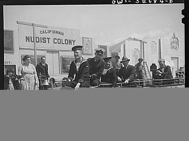 Photo:California Nudist Colony 1910s Sailors Deck Scene