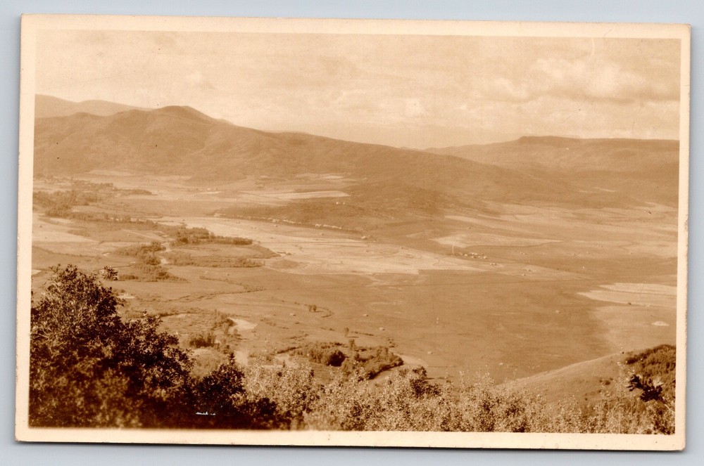RPPC~Steamboat Springs California~Yampa Valley~Rabbit Ears View~1950 Postcard