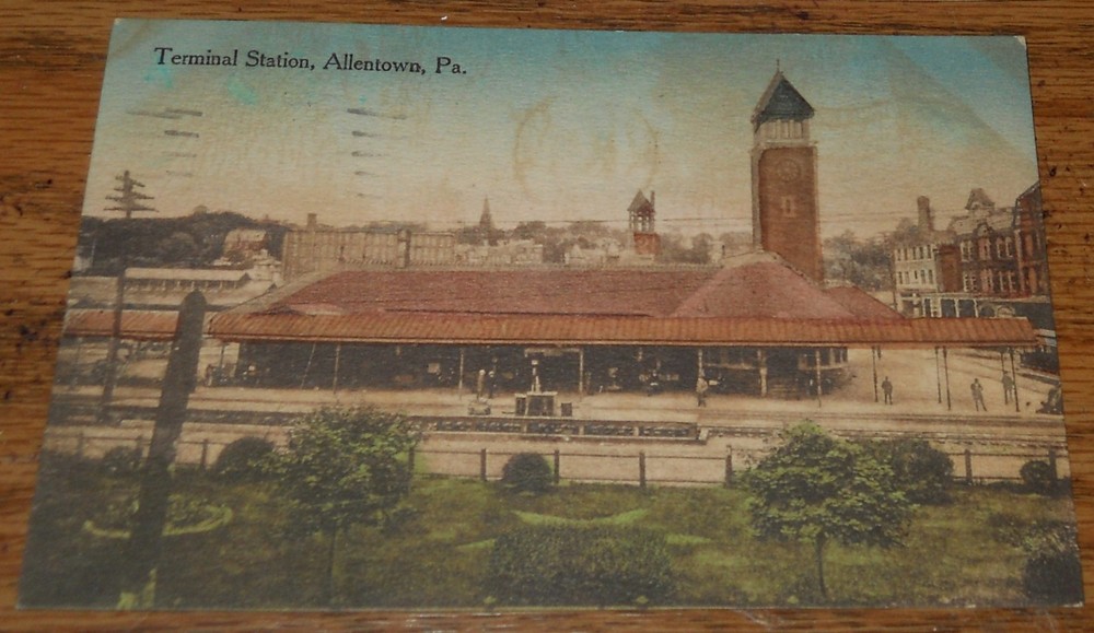 Terminal Station Railroad Train Depot ALLENTOWN PA Lehigh County Postcard  T6