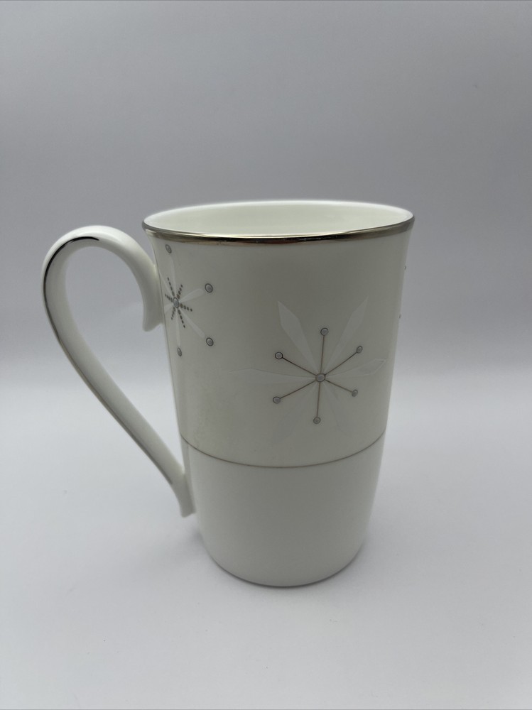 Lenox Federal Platinum Christmas Accent Mug Snowflake Fine Bone China-image