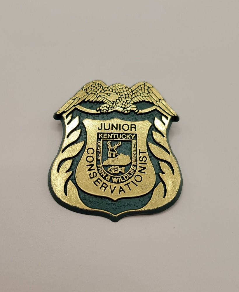 Vintage Junior Conservationist Kentucky Department Fish and Wildlife Pin Badge