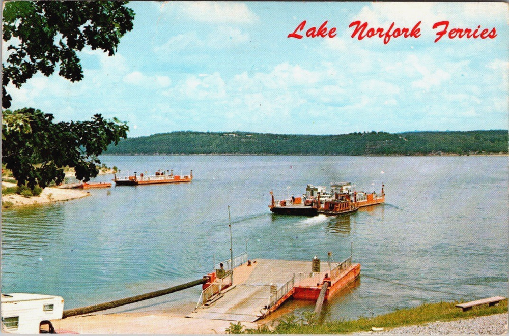 Lake Norfolk Ferries Hwy 101 Baxter County Arkansas Postcard