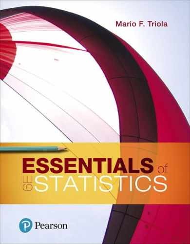 Essentials of Statistics - Loose Leaf, by Triola Mario - Acceptable k