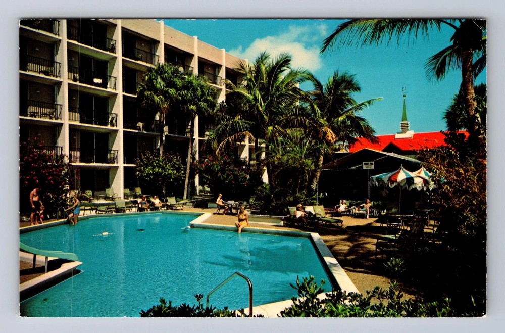 Fort Lauderdale FL-Florida Howard Johnson's Motor Lodge Vintage Postcard