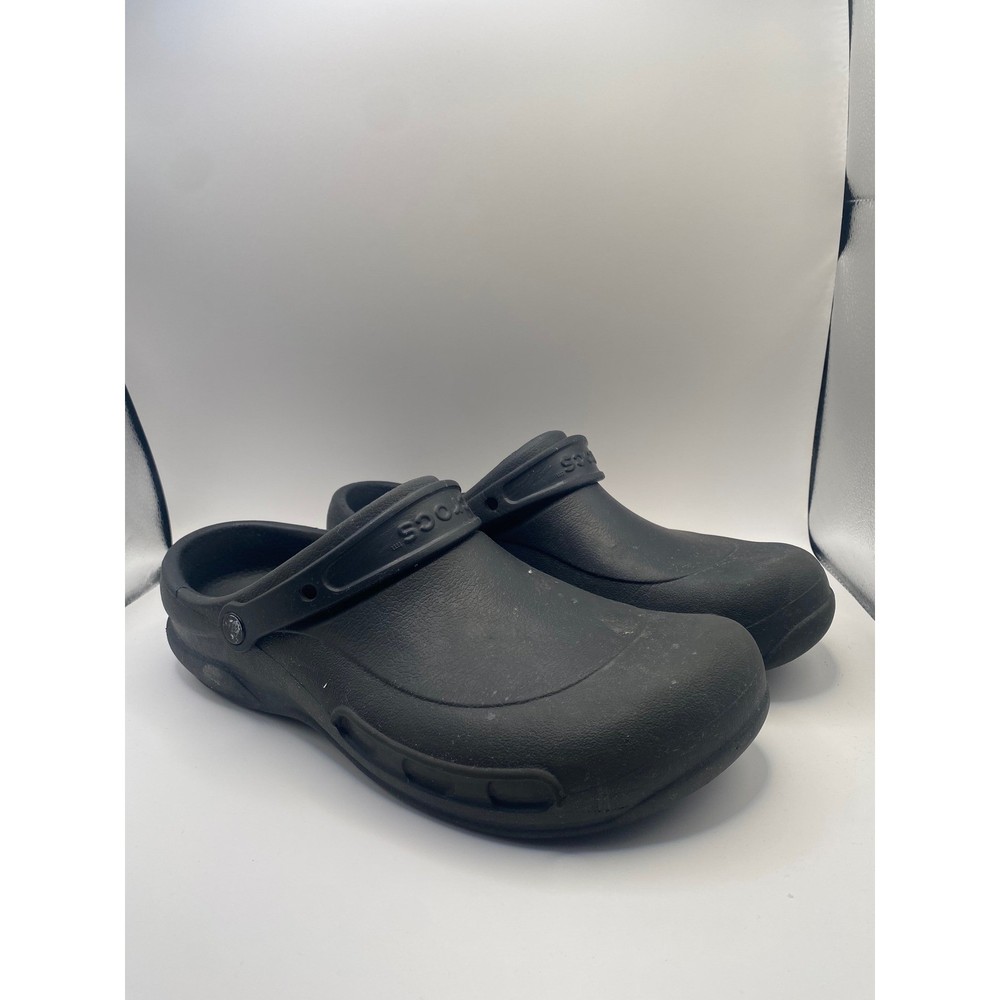 Crocs Bistro Clogs Mens 13 Black Slip Resistant Work Shoes 10075-001