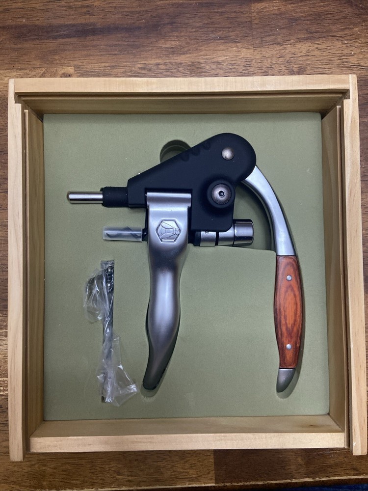 Laguiole Luxury Lever Wine Bottle Opener Bloodwood Wood Handle Box Set STG 18