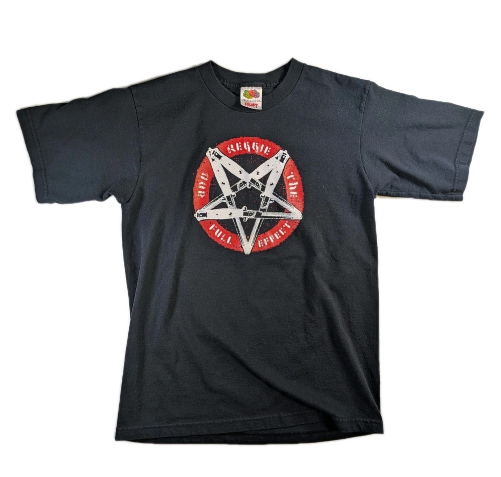 Vtg Y2K Reggie And The Full Effect Emo Pentagram Youth Large Band Shirt