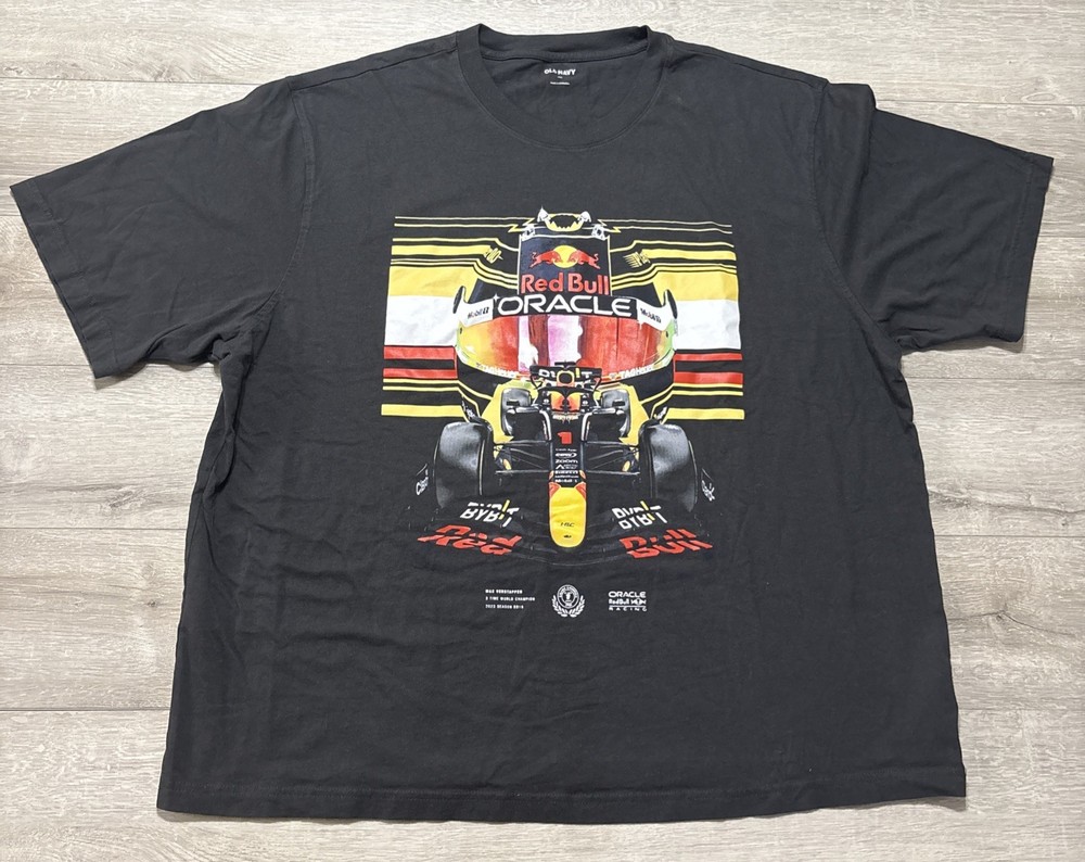 Red Bull Oracle Racing Max Verstappen F1 Graphic T Shirt Black XXL Formula 1