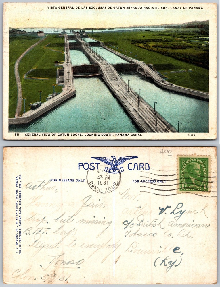 Gatun Locks Panama Canal Postcard