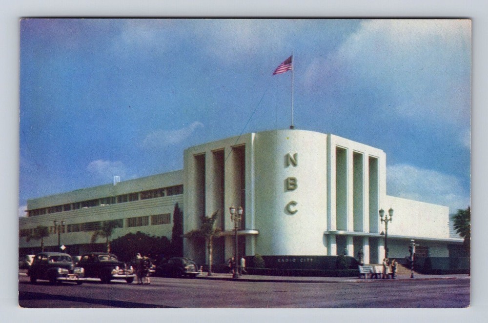 Hollywood CA-California, NBC Radio City, Antique Vintage Souvenir Postcard