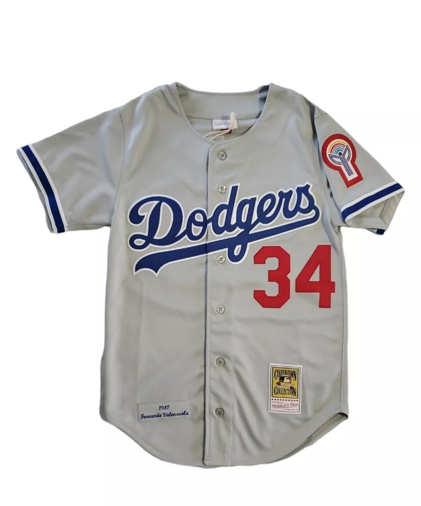 LOS ANGELES DODGERS  FERNANDO VALENZUELA 1981 World Series Baseball Jersey-XL