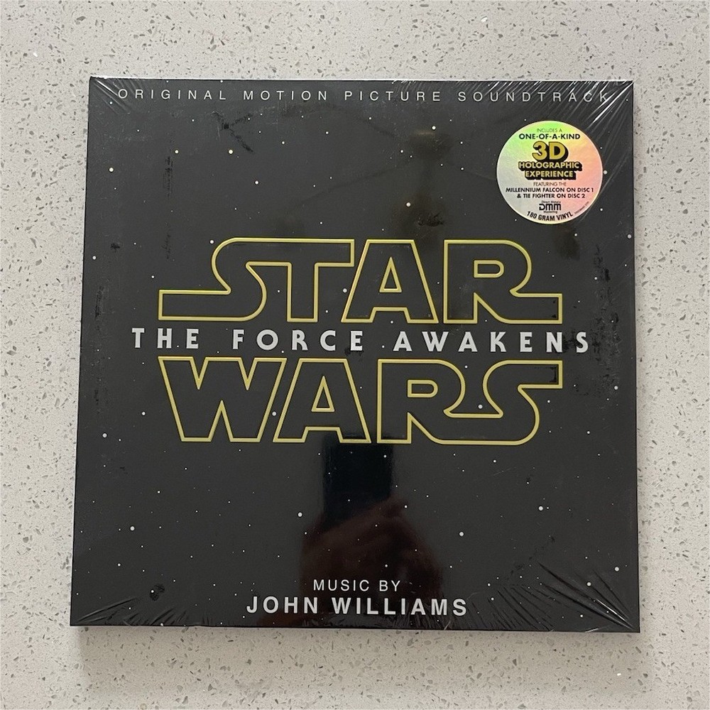 Star Wars The Force Awakens Soundtrack Vinyl 2 LP Etched Cut Hologram 2016