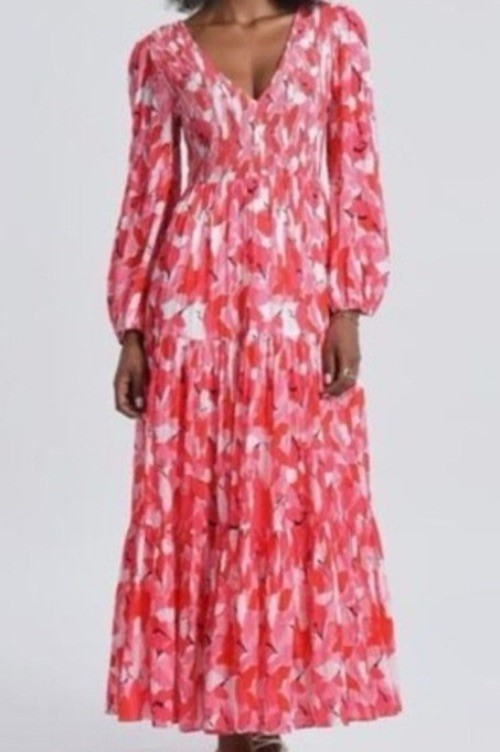 Molly Bracken Pink Chloe Multi Dress. Size Medium.