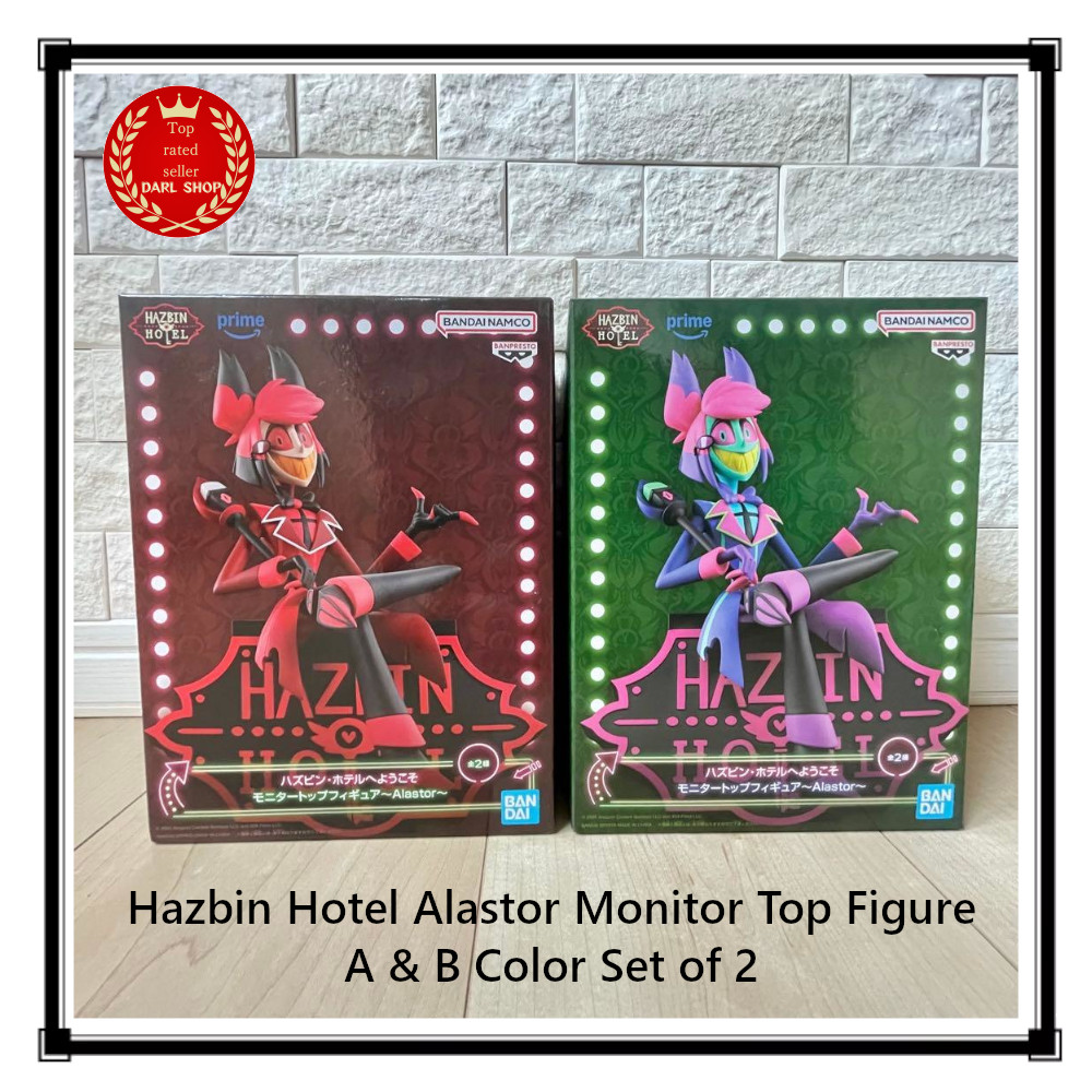 Hazbin Hotel Alastor Monitor Top Figure A & B Color Set of 2 NEW JAPAN BANDAI
