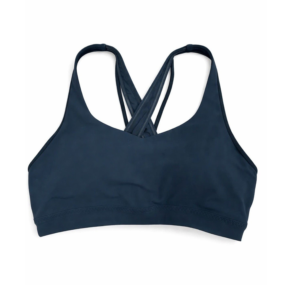 Athleta Strappy Back Navy Sports Bra (Med)