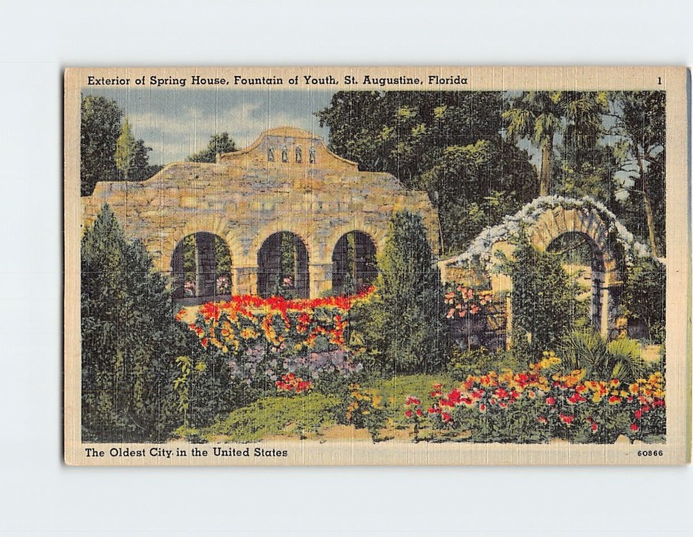 Postcard Exterior of Spring House Fountain of Youth St. Augustine Florida USA